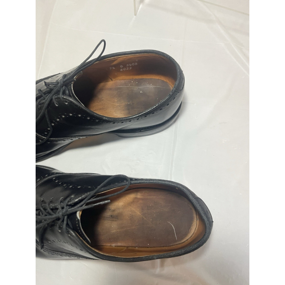 Allen Edmonds 9.5 B Mens Dress Shoes Hale Black Leather Brocade Oxfords ($425) - Picture 4 of 15